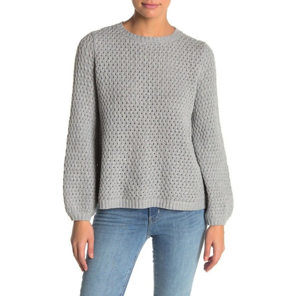 14th & Union‎ popcorn knit sweater size XS grey NWT